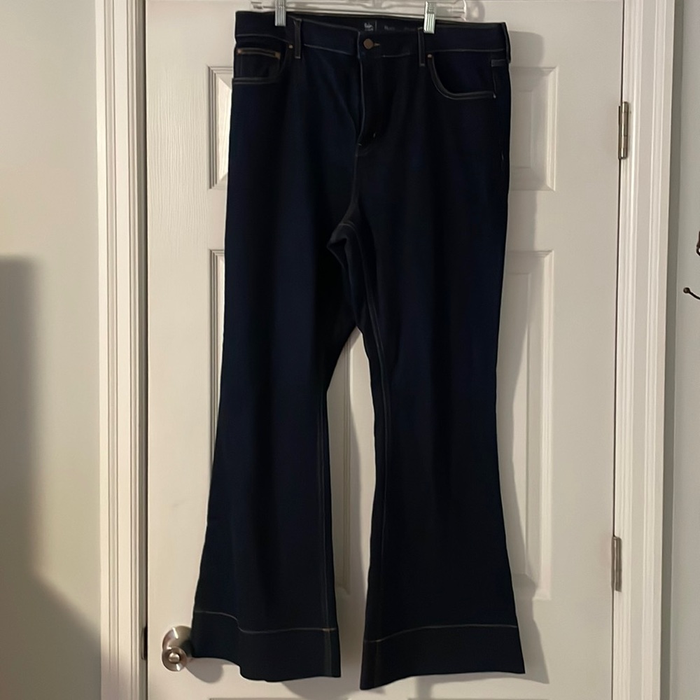 Boden dark rinse flare jeans, size 14.